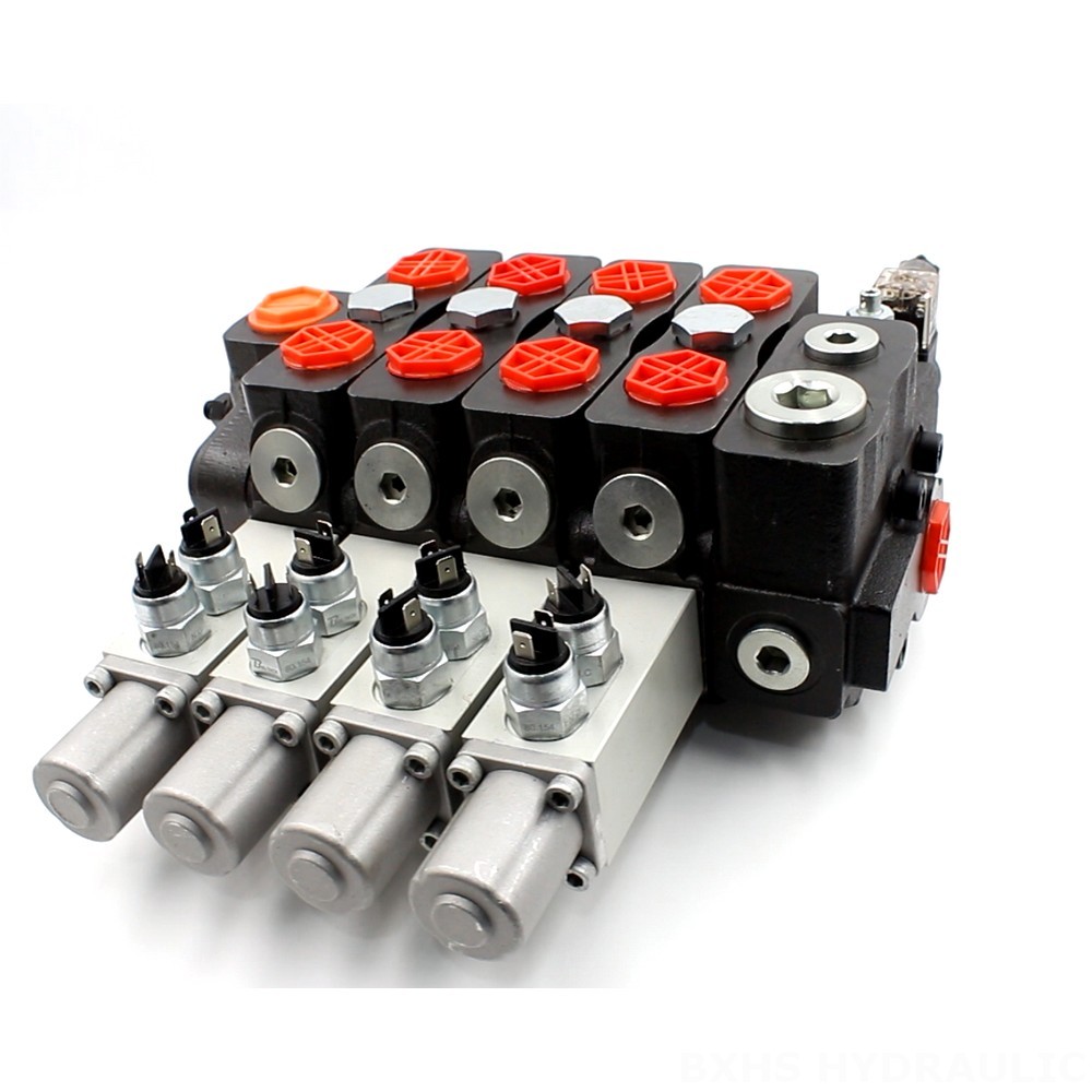 Hydraulic Solenoid Directional Valve 12v Micro Switch Directional Valve: DLS180 Manual 4 Spool image